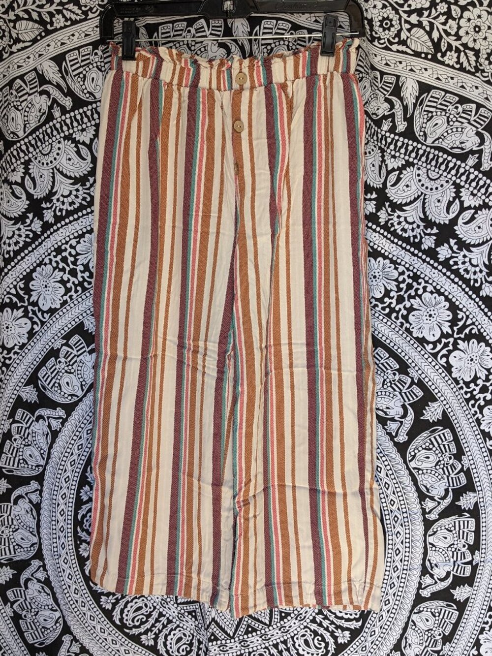 Art Class Wide Leg Capri Pants Sz L (10/12)